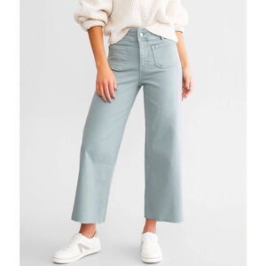 Mica Los Angeles Cropped Wide Leg Stretch Pant Mint Green